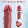 8,5 Zoll realistischer, stoßender, vibrierender Dildo, G-Punkt-Stimulator mit Heizung, weichem Silikon, Fernbedienung und Klitorisstimulation für Sexspielzeug für Erwachsene für Frauen