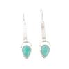 Amazonite Gemstone 925 Sterling Silver Handmade Earrings 2.3" Anniversary Gift EE-166-23