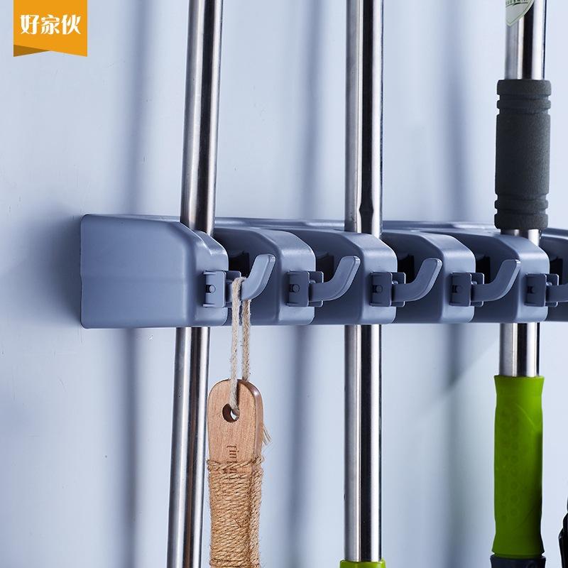 

Многофункциональная стойка для швабры, крючок для швабры, полка для хранения швабры, подвесная стойка для швабры с пружинным зажимом