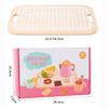 Montessori Wooden Tea Party Set for Kids Pretend Play Food Toy Set Kitchen Accessories Tea Time Party with Play Food for Girls