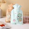 350ml Plush Hand Warmer Cute Cartoon  Hot Water Bag Anti Scalding Velvet Warm Water Pouchs Student Portable Water Filled Hot Compress Bottle1pc