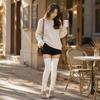 Multicolor Above Knee Socks Stripe Leg Cover Knee Sleeve Long Stockings  Autumn Winter