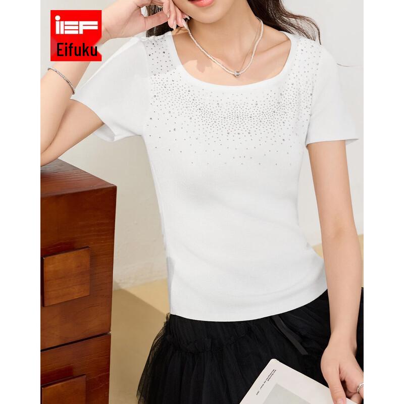 IEF 2026 Summer Korean Chic Slim Short Sleeve T-Shirt One Size