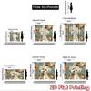 2D flat printing 2pcs Party Curtains Cute Dog Autumn Leaves Digital Printed Polyester Drapes Seasonal Party & Holiday Decor Use