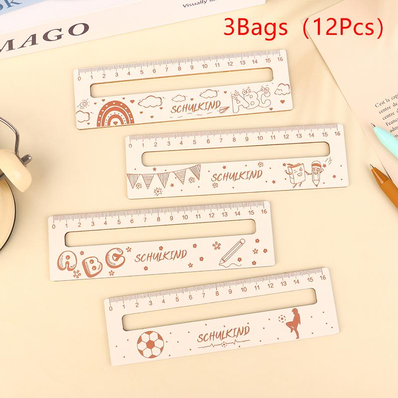 Wooden Size Children'S Learning Ruler For Back To School Season Children'S Commendation Gift For Back To School Season