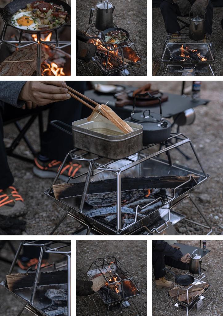 CAMPING MOON Fire Disc Max Suport pentru foc de tabără Suport pentru disc de foc de camping Foc de tabără Camping Coleman Trivet MT-3-ST