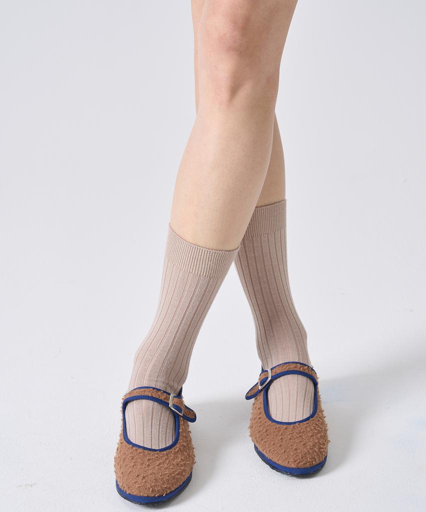 Drogheria Crivellini Wool Mary Jane Flats_Camel Collar