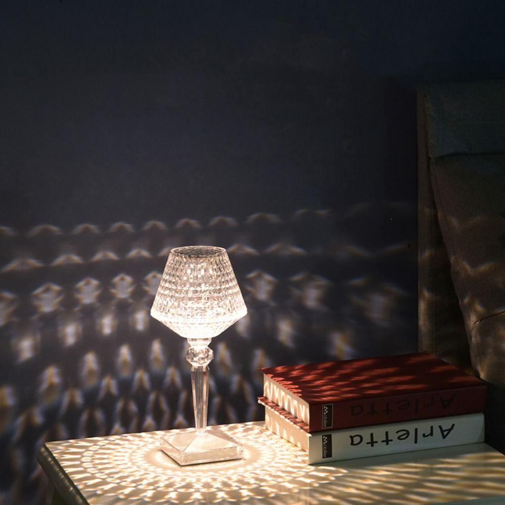 

Wine Cup Shape LED Crystal Table Lamp USB Charging Bedside Lamp Night Light Christmas