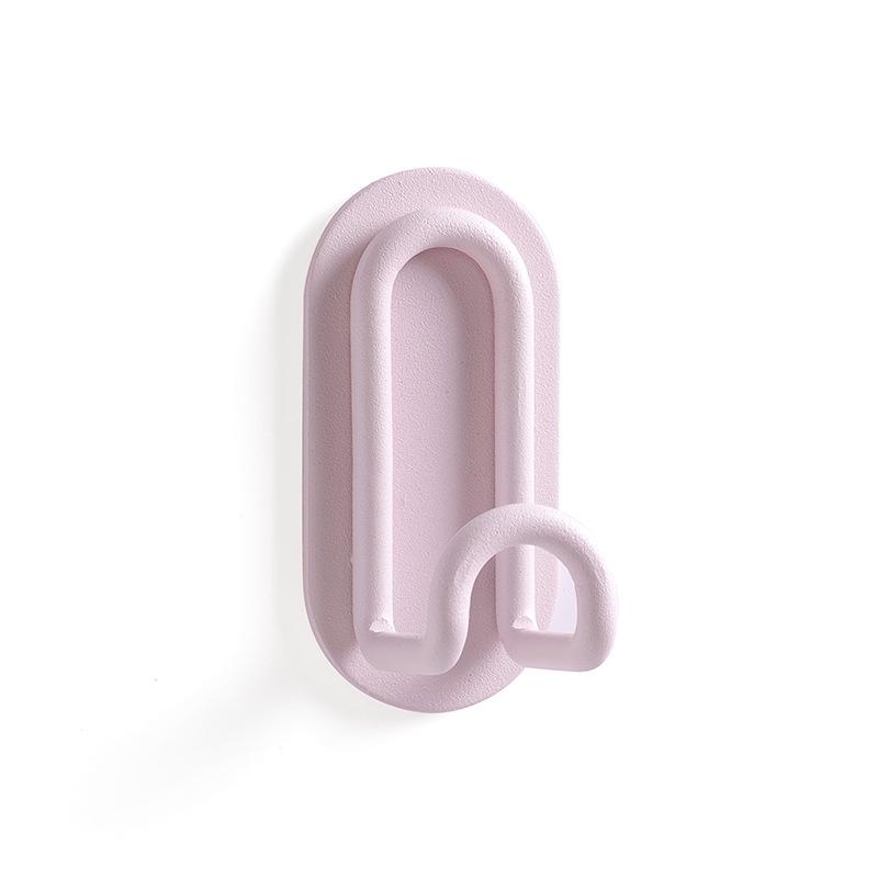 Pink Purple Wall Hook Punch-Free Bathroom Kitchen Storage Hook Door Hanger Self Bag Hat Rack Key Holder Hardware Hook Home Decor