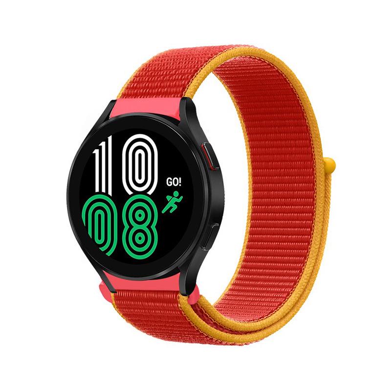 Samsung Huawei Xiaomi Compatible 18-22mm Woven Nylon Solo Loop Velcro Smart Watch Strap