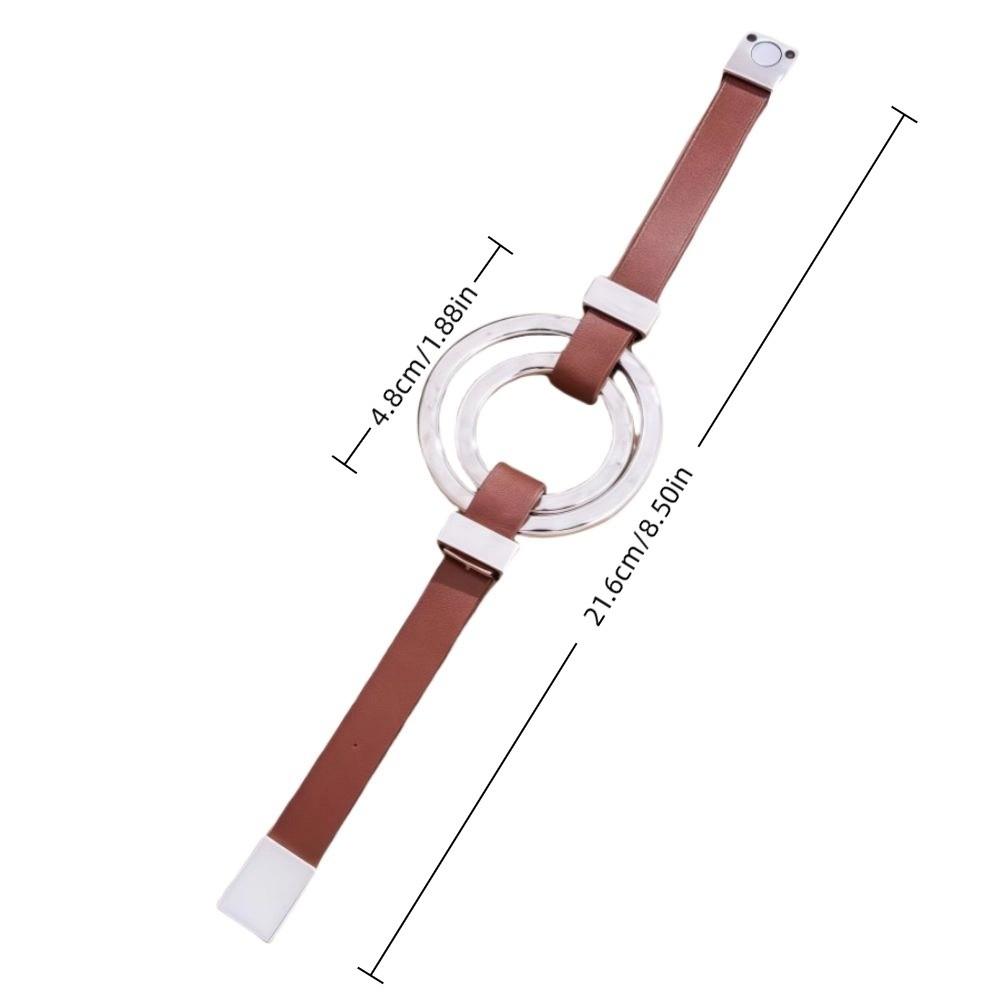 Exquisite Bracelet PU Leather Double Ring Bracelet Trendy Vintage Bracelet  Unisex Accessories