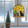 2D Flat Acrylic Black Cat and Book Design, Indoor and Outdoor Decoration - No Battery/electricity Required, Free Day Decoration, Shop Decoration, Dur