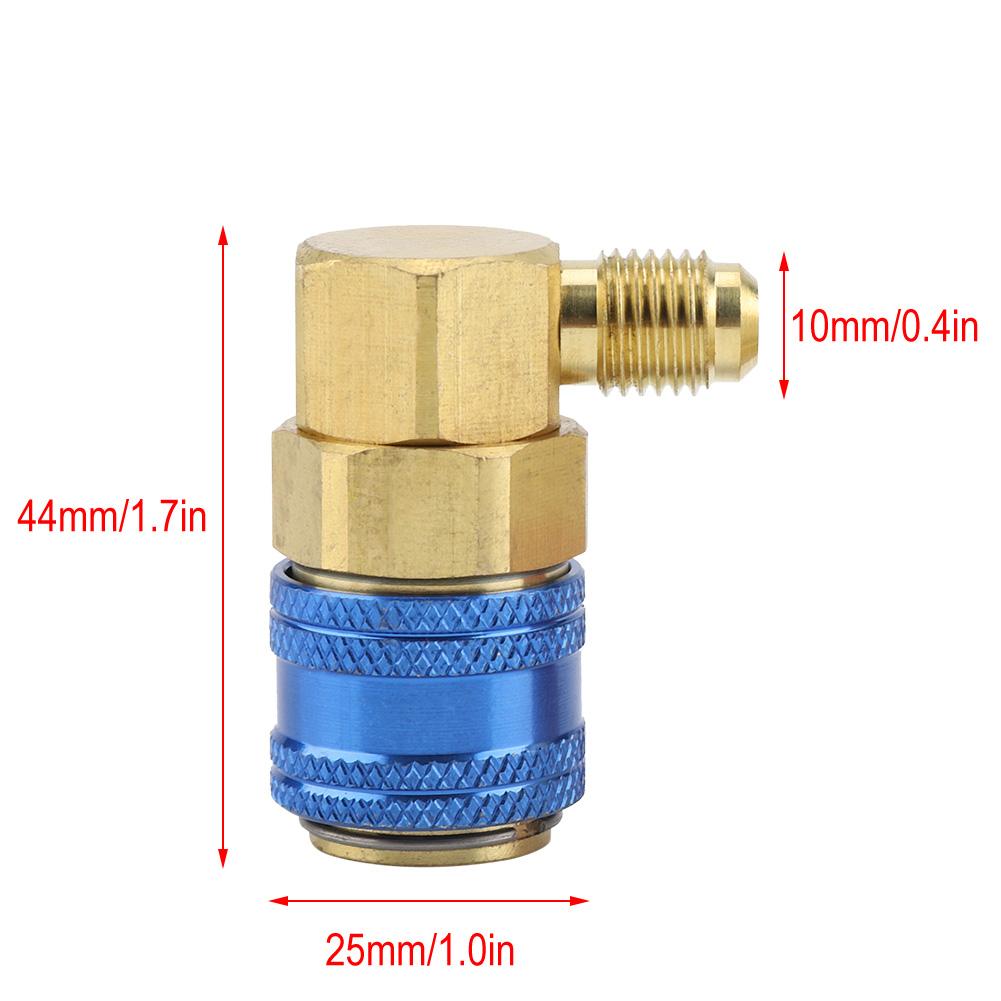 Pair of R134a Car Air Condition Fluoride Joints Quick Couplers Connectors for Refrigerant R134a