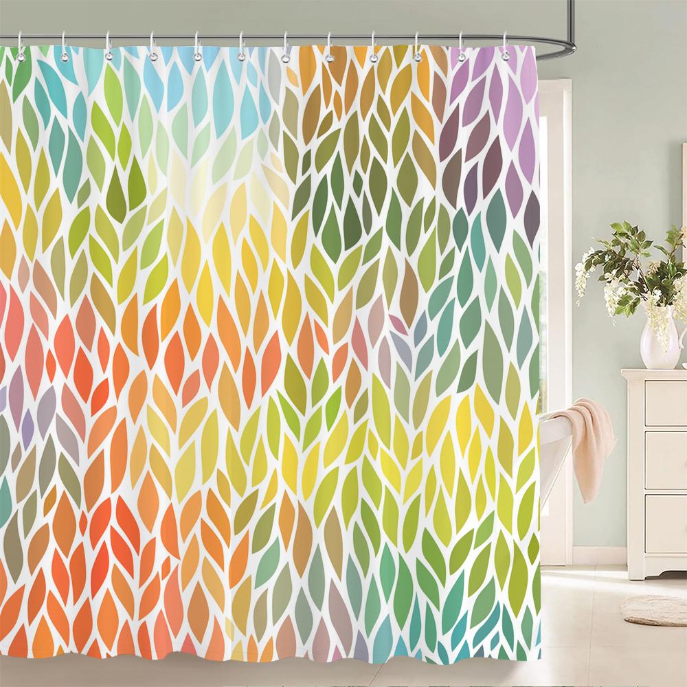 

3D Printed Shower Curtains Tree Leaf Flower Plant Bathroom Curtain Waterproof Fabric Curtains Polyester Bath Screen 180X180Cm W60H190(CM)-1 Pcs