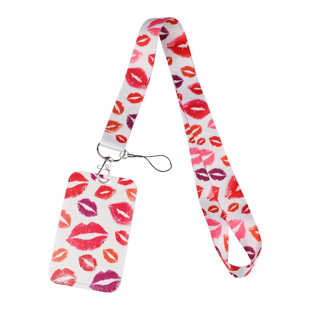 Credential Holder Pink Ribbon Lanyards for Keys Neck Strap For Card Badge Gym Keyring Nurse Accessories