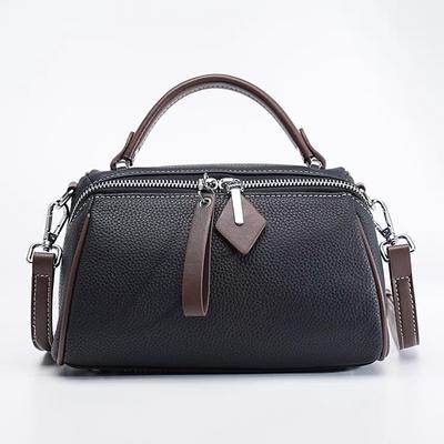 Small Bag New Women's Fashion Versatile Mobile Phone Bag Handbag Boston Genuine Leather Women's Bag Messenger Bag