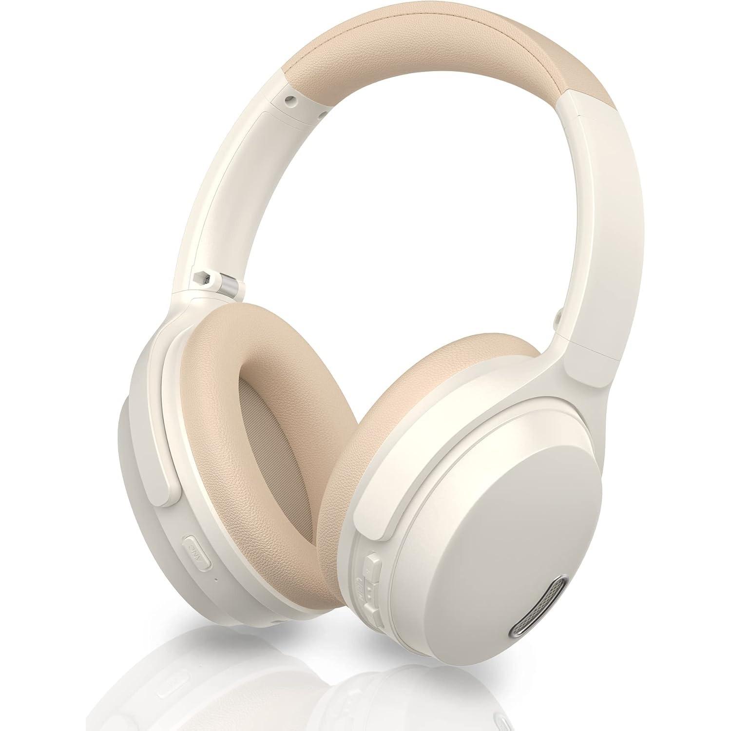 

Наушники JZ02 с функцией активного шумоподавления, Bluetooth-наушники, беспроводные наушники с микрофоном CVC 8.0, наушники Graves Deep, 40 часов 19.3*17*8.4cm белый