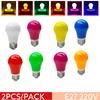 2x E27 2w Led Bulbs Rgb  Screw-base Globe Bulb Lamps A45 Light Red Blue Green Pink Yellow White Purple 8-light-colors 240v 10w