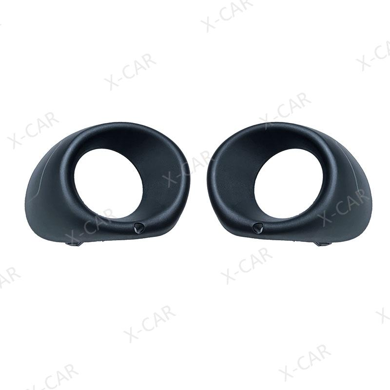 2PCS Silver Black Front Bumper Fog Lamp Foglight Cover Frame Bezel Shell Hood For Mitsubishi Outlander 2013 2014 2015