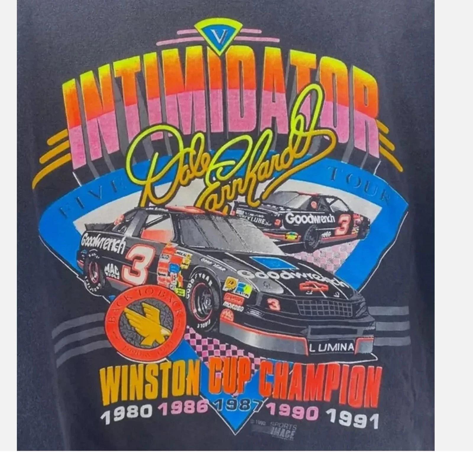 Vtg 90s Dale Earnhardt Intimidator NASCAR T-Shirt Allsizes S-5XL XL