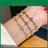 Floral Zircon Stone Gold Plated Bracelet For Women Fashion Style Gift For Her