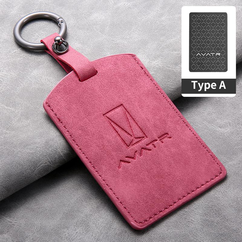 Sheepskin Leather Car NFC Card Smart Key Case Full Cover Protector Shell For AVATR 11 12 Avita 11 2025 Keychain Auto Accessories