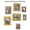 1:12 Dollhouse Miniature Oil Painting Decoration Dollhouse Accessories Painting