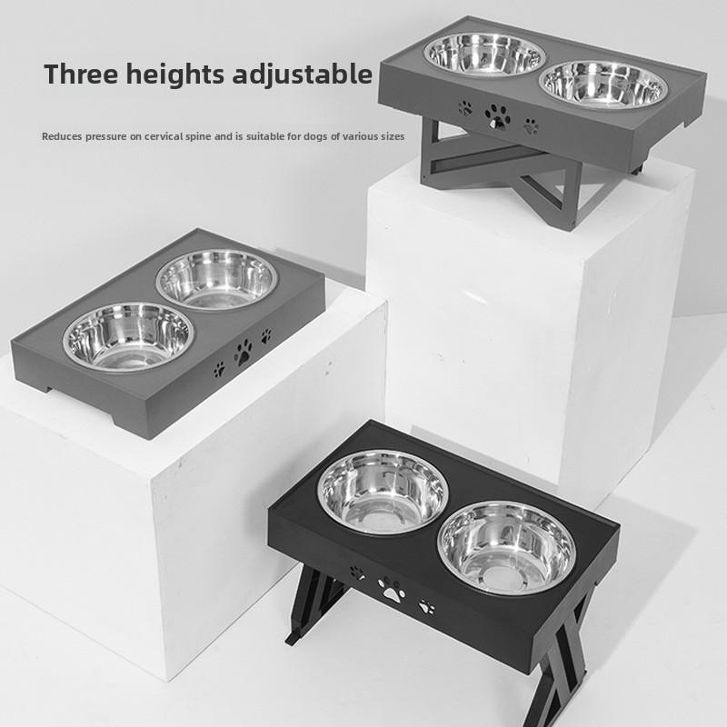 Big Dog Bowl Dog Food Basin Double Bowl Large Dog Anti-knock High Foot Drinking Water Large Pet Bowl Dog Supplies