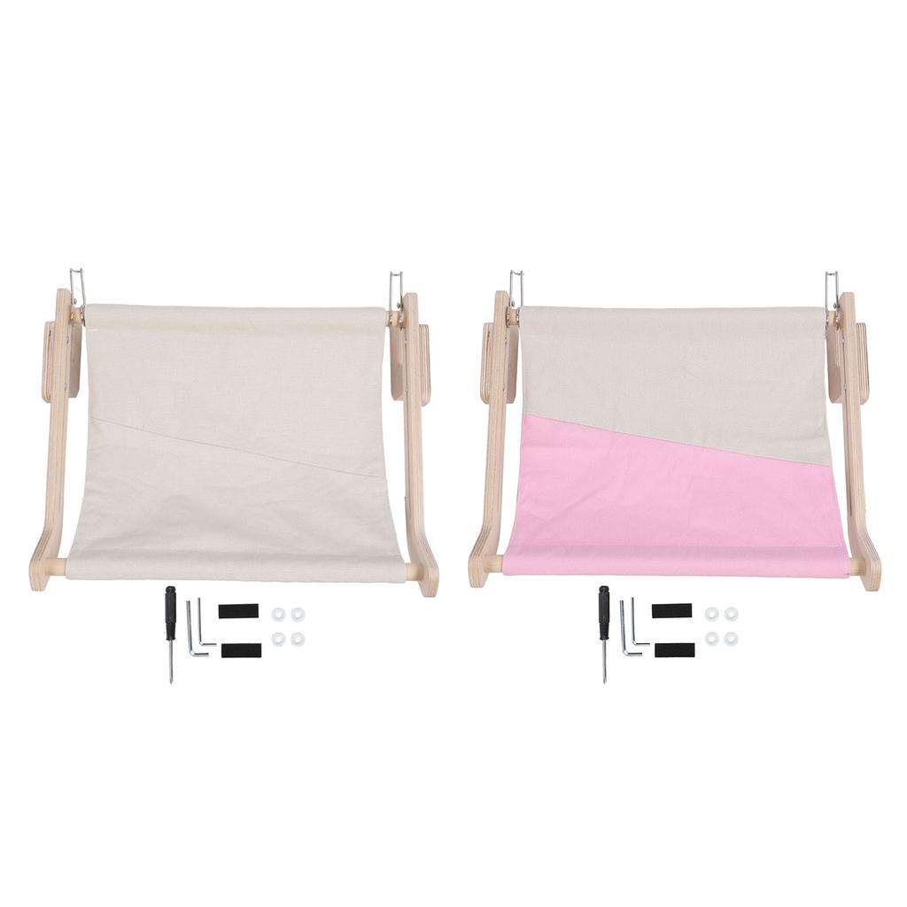 Katzenbank-Fensterstange, Holzrahmen, stabile Struktur, bequeme Wandhalterung, Katzenhängematte am Bett