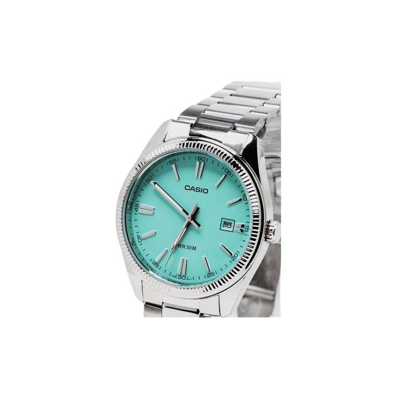 Casio Waterproof 50M Quartz Steel Strap Men and Women Same Style Blue Dial MTP-1302PD-2A2