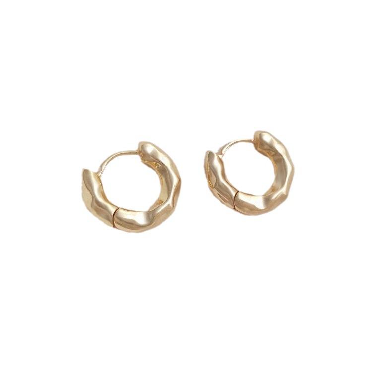 14K Gold Plated Irregular Round Ear Cuffs - Luxury and Elegant Fashion Earrings