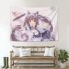 1pc Anime Cat Ear Girl Tapestry Polyester 2D Flat Wall Art for Bedroom Living Room  Stylish Anime Home Decor Gift
