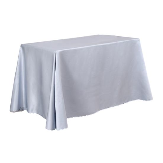 Solid Color Design Wrinkle-Resistant Lace Detail Conference Room Table Cover