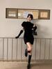 Slim Fit Red Knit Dress - Women's Sexy Waist-Cinched Autumn/Winter Skirt