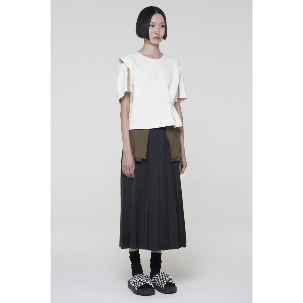RECODE Pocket Patchwork Pleats Skirt_Rqkam24534Bkx