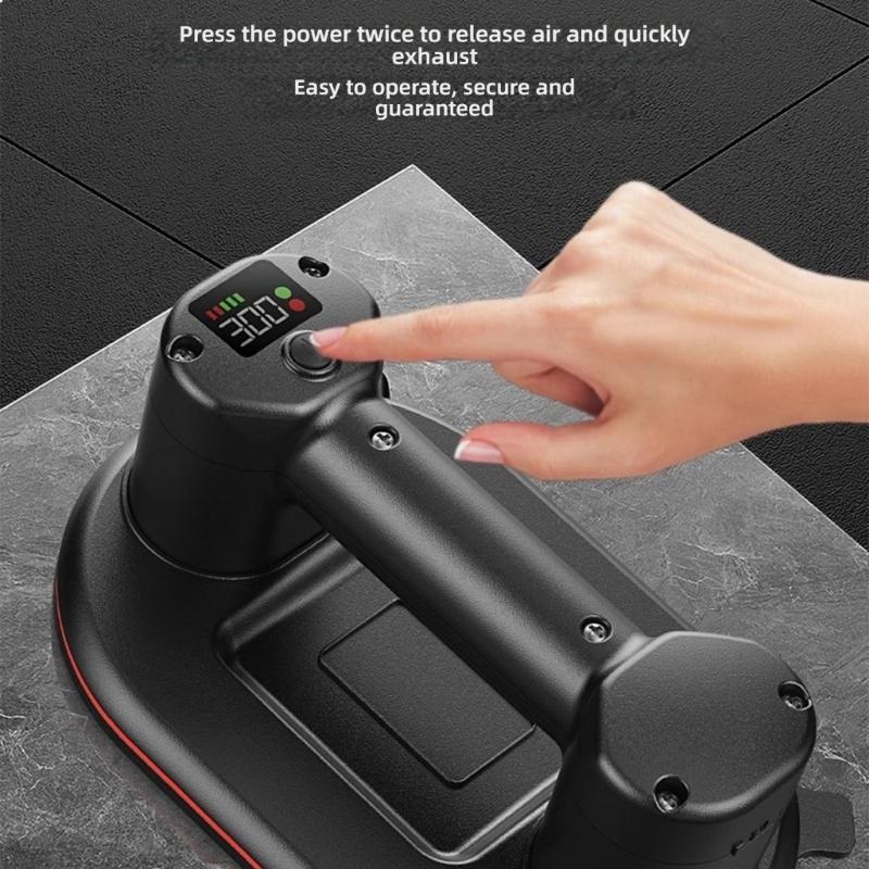 Auto Inflating Double Motor Suction Lifter 300kg Capacity 24cm Diameter LCD Power Monitors High Power Vacuum Lifting Device