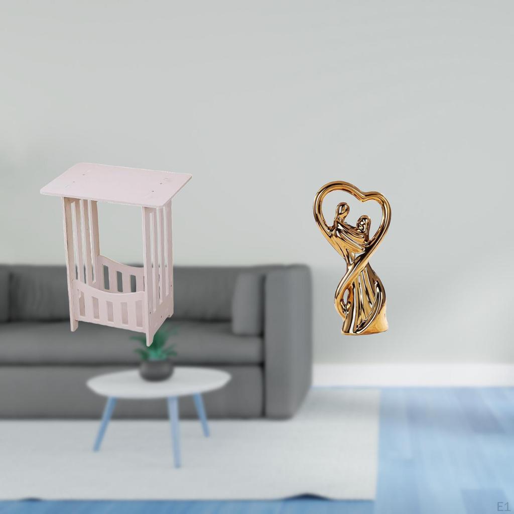 Bedside Table with Couple Figurine Ornament Practical End for Hotel Room Balcony Anniversary