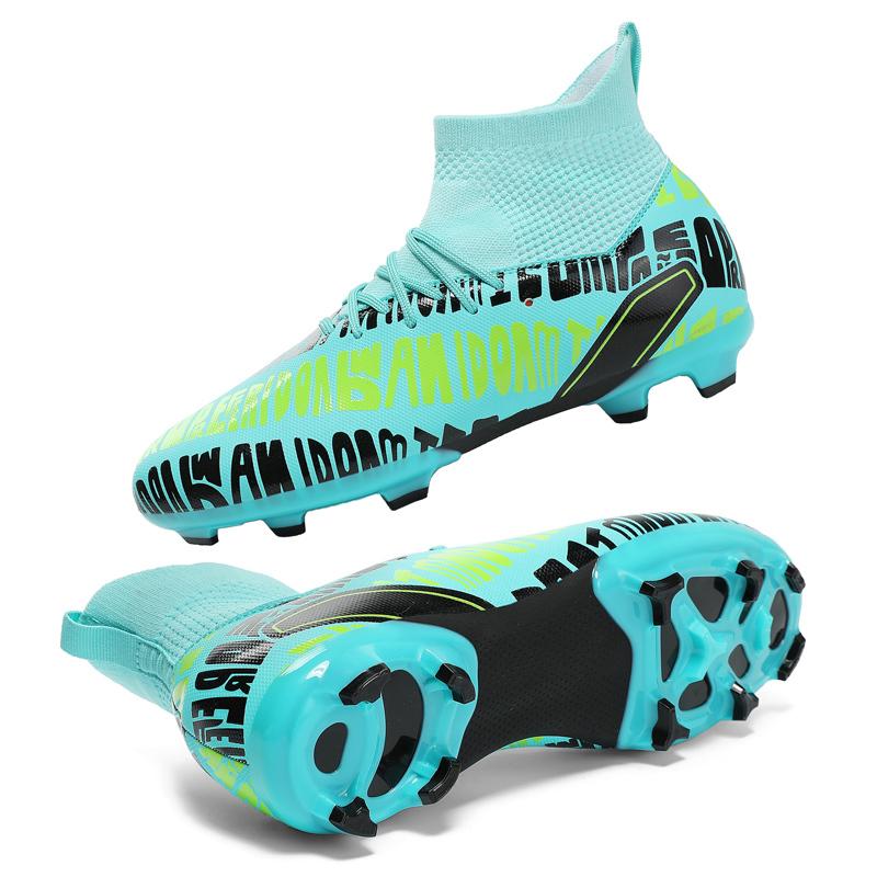 

Чоловічі футбольні бутси Довгі шипи Високі щиколотки Футбольні черевики AG/TF Дитячі бутси для трави на відкритому повітрі Футбольні бутси Тренувальне спортивне футбольне взуття 45 зелений