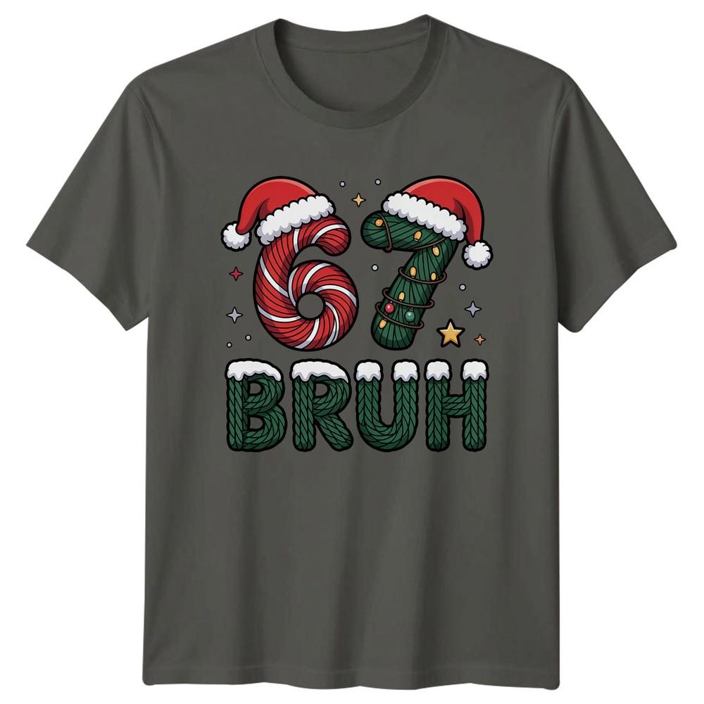 67 Six Seven 6 7 Meme Christmas Unisexs TShirt Funny Novelty Xmas Gift Tee Top S