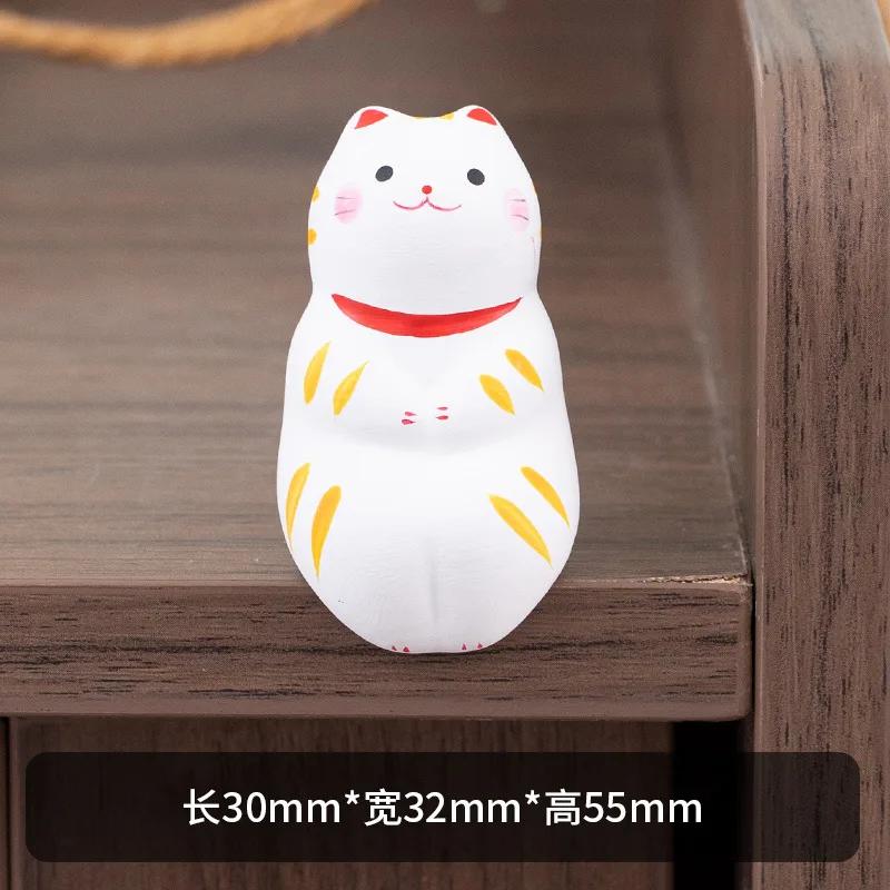 

Japanese Style Cartoon Lucky Cat Ceramic Ornament Small Bell Gift Crafts Desktop Ornament Home Decoration Spoon Holder Tableware