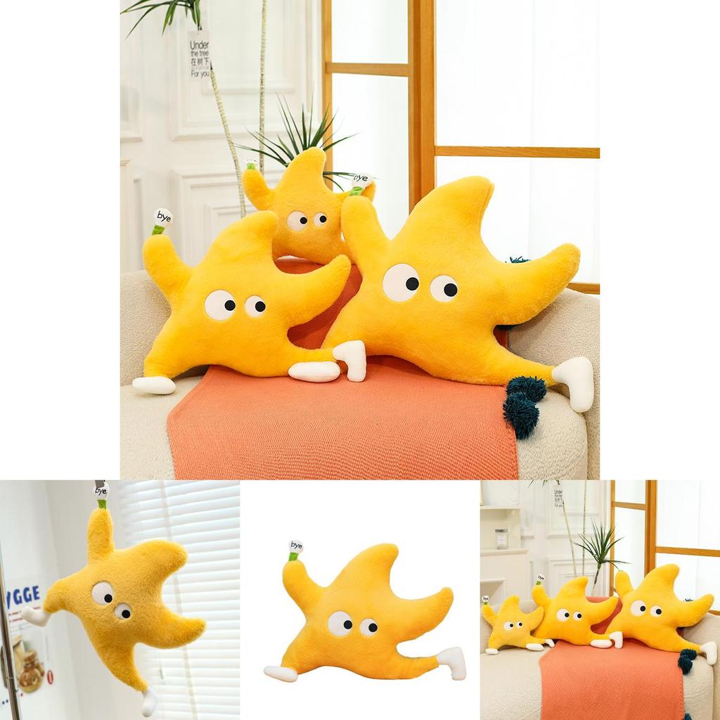 Star Plush Pillow With Running Posture Design For Kids Bed Headboard Decor