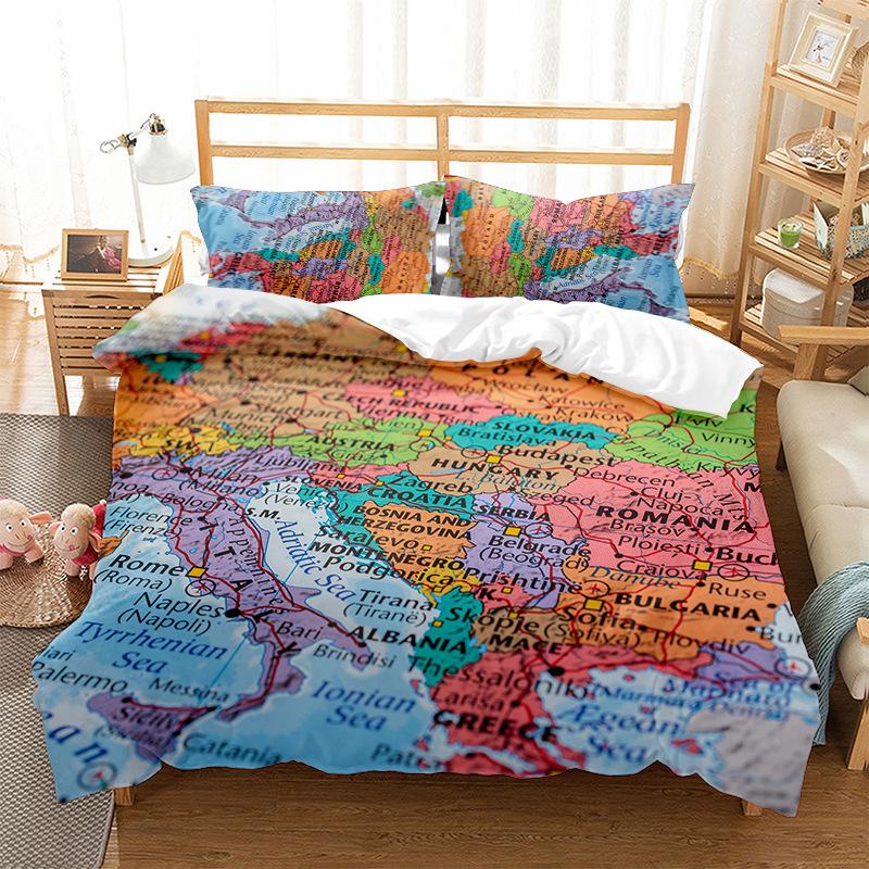 

3d Duvet Cover Bedding Set 240x220 Twin Queen King Single Size Comforter Quilt Nordic Bed Cover 150 Double Bed Linen Bedclothe EU Single 135x200 cm