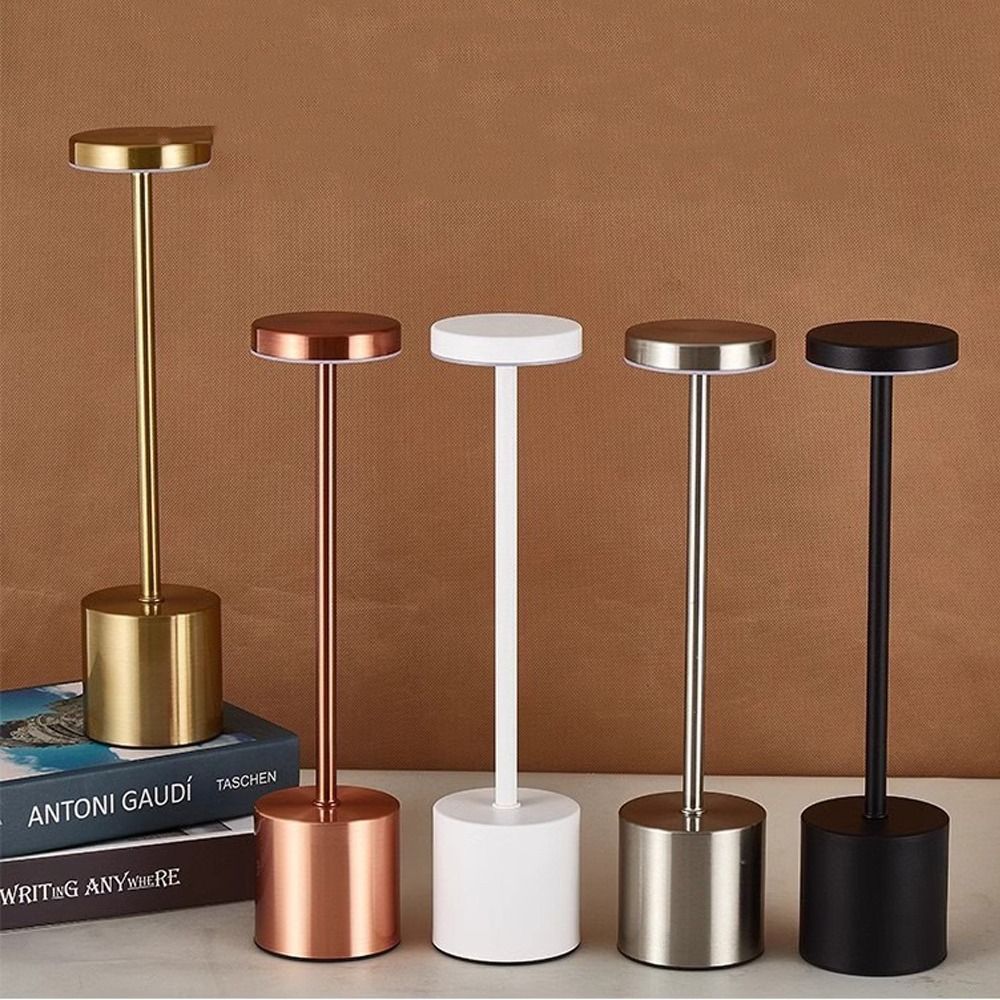 Portable Touch Sensor LED Table Lamp Wireless 3Colors Adjustable Desktop Night Light Rechargeable Reading Lamp