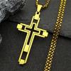 Cross Pendant Stainless Steel Male Necklace for Man Women Gold Color Men's Chain Necklaces Jewelry Cadenas Para Hombre N6054S02