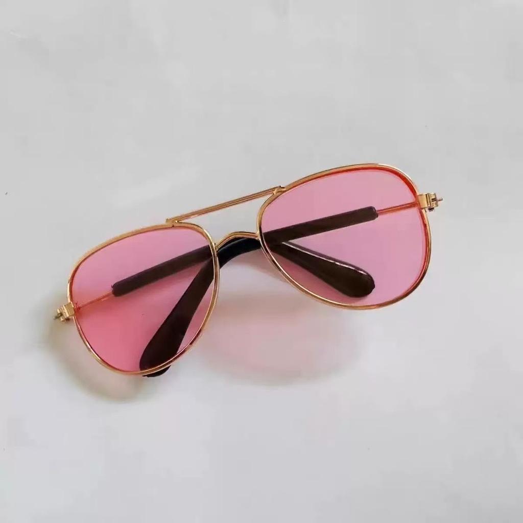Round glasses cat sunglasses UV protection glasses trendy cool accessories metal glasses pet supplies sunglasses