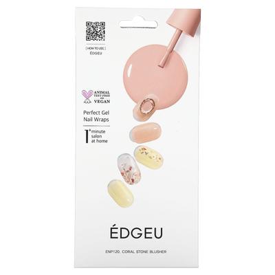Perfect Gel Nail Wrap, ENP 120 Coral Stone Blusher, 23-piece Set