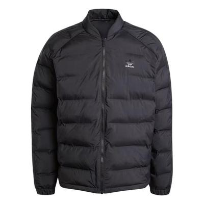 Originals SST Solid Color Logo Pattern Outdoor Casual Sports Warm Zip-Up Stand Collar Jacket Men Jacket Black IZ1841