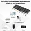 DC Adapter Connectors DC Barrel Jack Plug Power Adapter 5.5x2.1 mm Female to Male Adapter Tip for Monitor Webcam Router Laptop