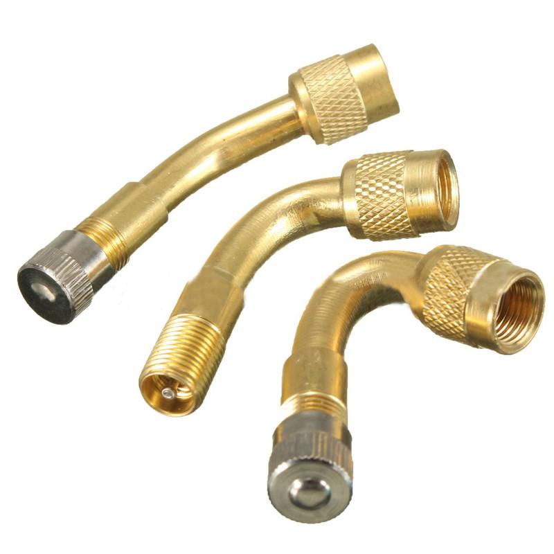 45/90/135 Degree Angle Brass Air Tyre Wheel Valve Stem with Extension Adapter Auto Truck Bike Motorcycle Cycling Accessories