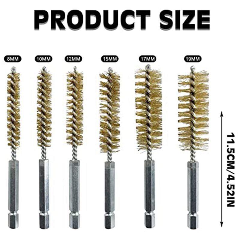 ABMH-12X Round Wire Brush Diameter Stainless Steel Tube Brushes In Different Sizes With Round Wire Brushes For Rotary Hammers